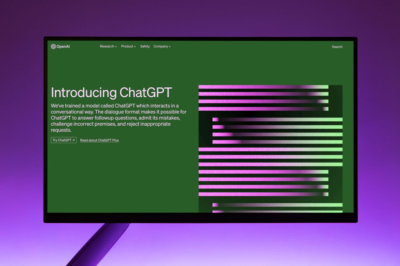 heros-img OpenAI Website with Introduction to ChatGPT on Computer Monitor